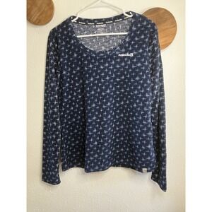 Avalanche‎ Outdoor Supply Long Sleeve Blue Shirt Thumb Holes Womens Size Large